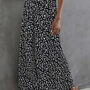 NWT Leopard Print Flare Pants